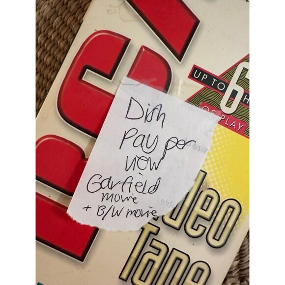 RCA VHS Tape – Recorded Dish Pay-Per-View with Garfield & Black & White Movie - Picture 3 of 6